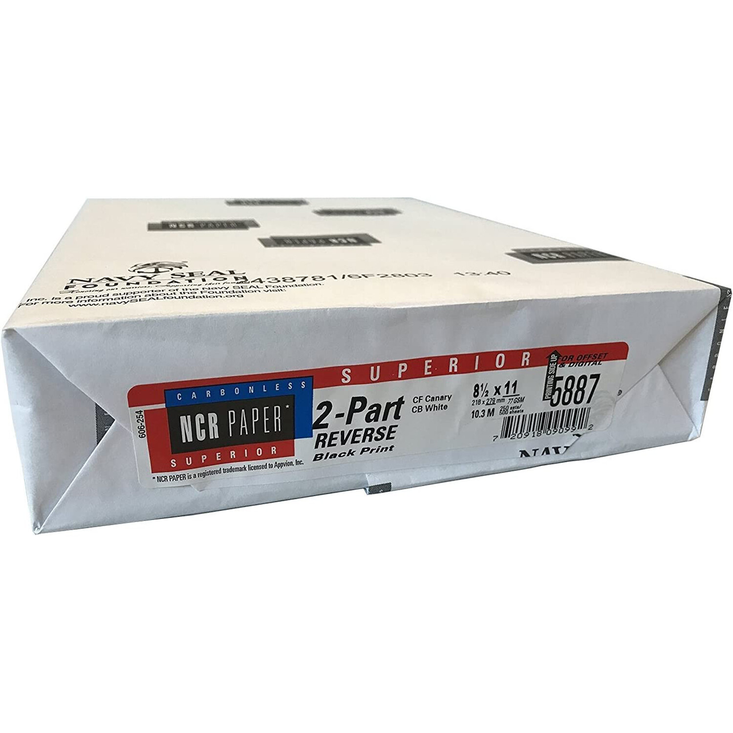 250 Sets, NCR Paper, 5887, Collated 2 Part (White, Canary), 8.5 x 11, Carbonless