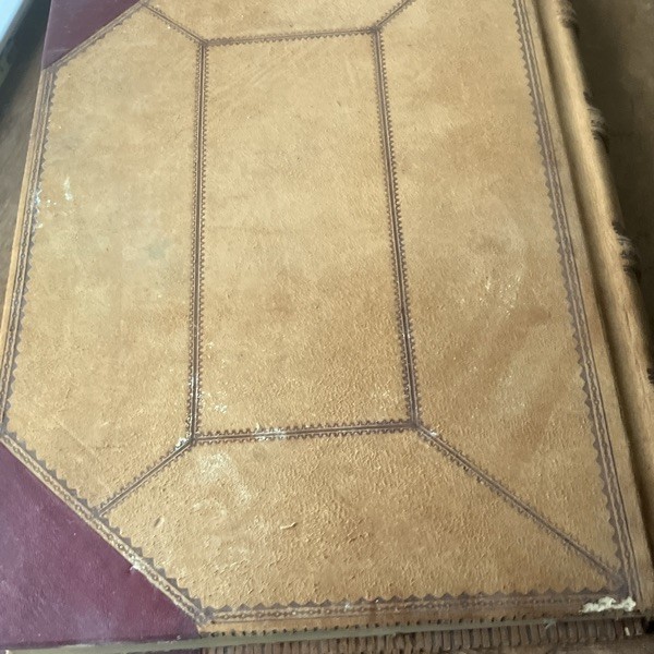 Antique 19th century Hardcover Blank Ledger .