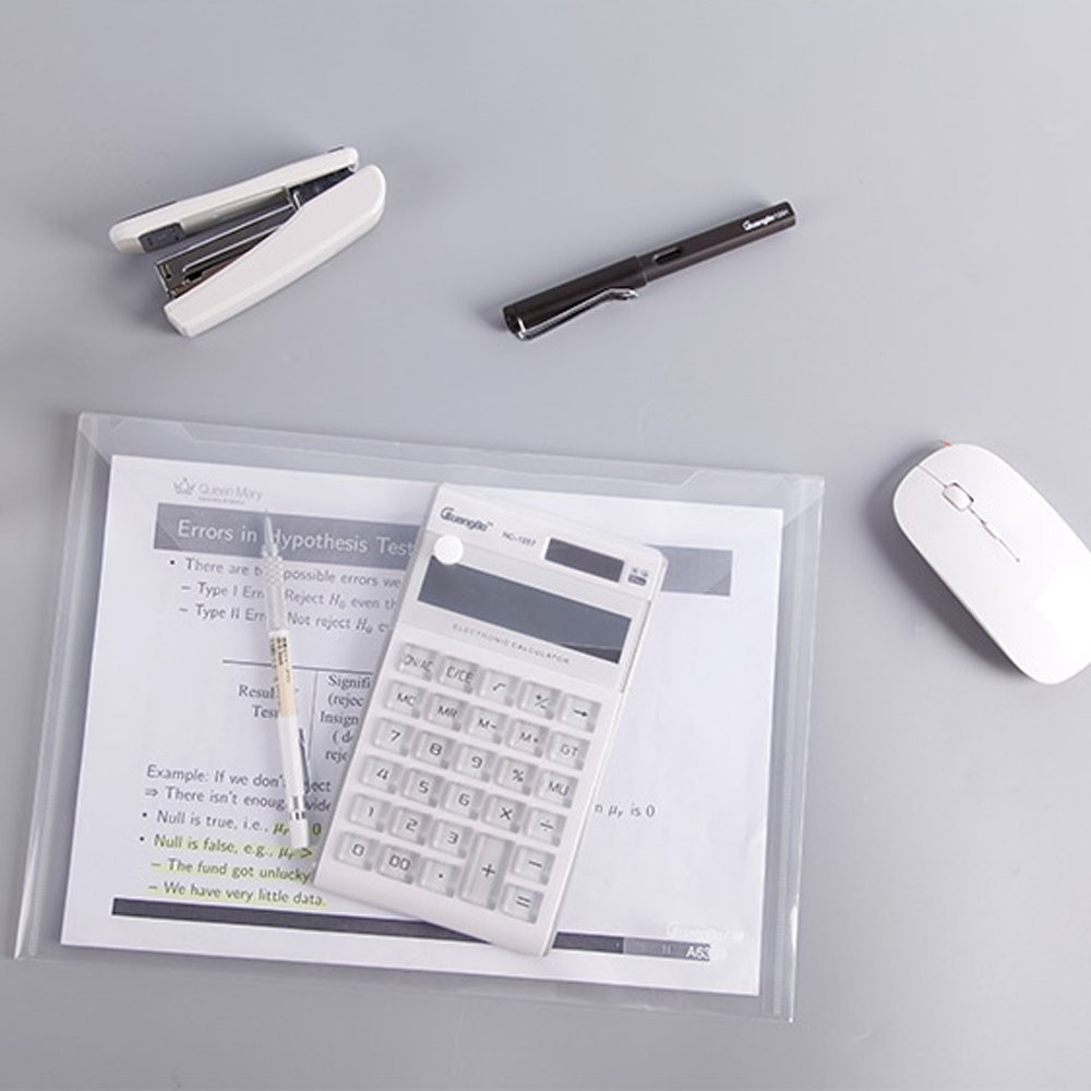 EOOUT 30pcs Plastic Envelopes, Clear Reusable Poly Envelope Waterproof