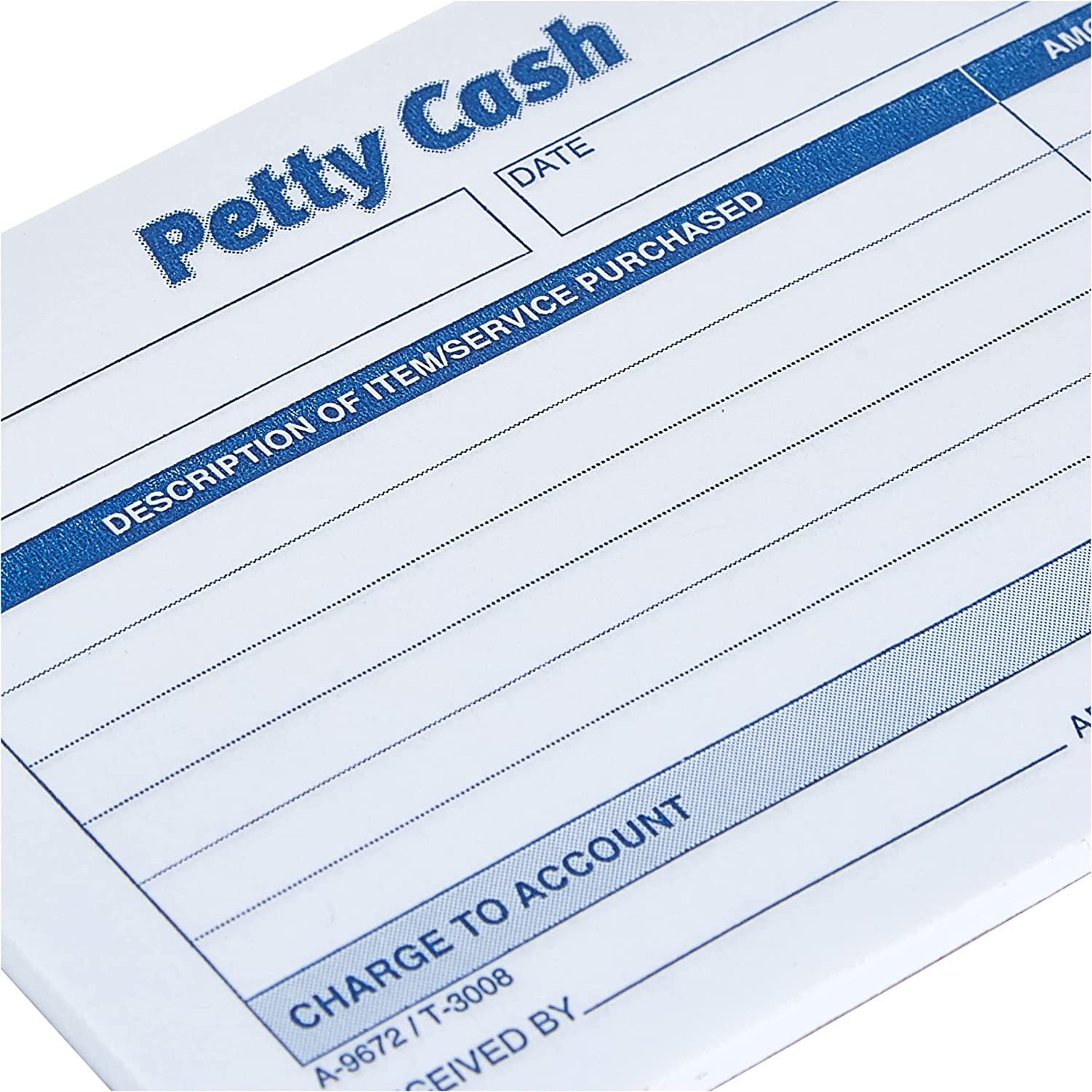 Petty Cash Receipt Pad, 5 X 3-1/2 Inches, 50 Sheets per Pad, Pack of 12 P