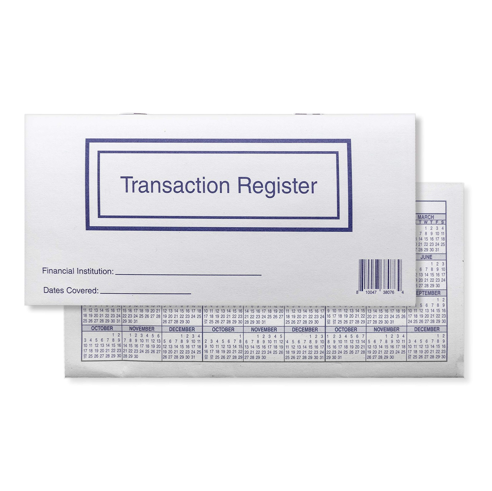 Checkbook Registers for Personal Checkbook, Transactions Ledgers, Pack