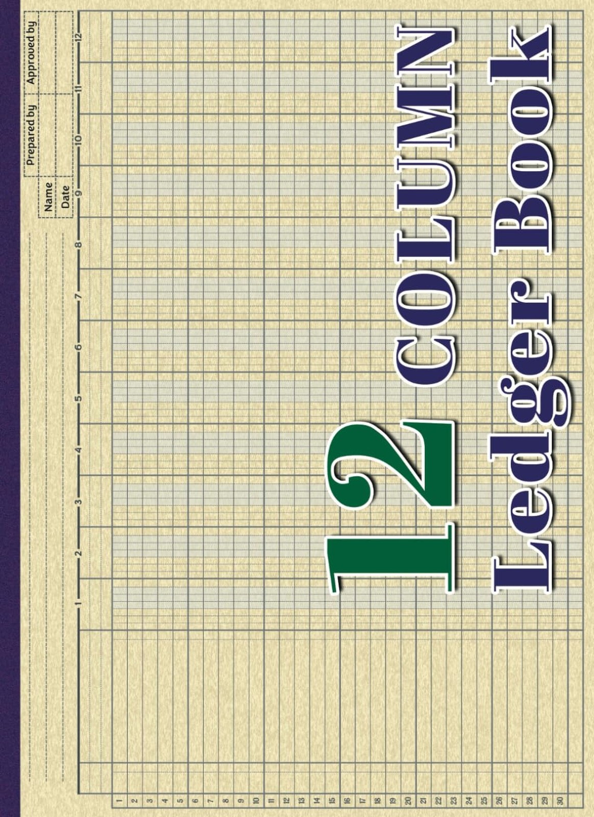 Ledger Book 12 Column Accounting Book Bookkeeping Pad Small Business Personal