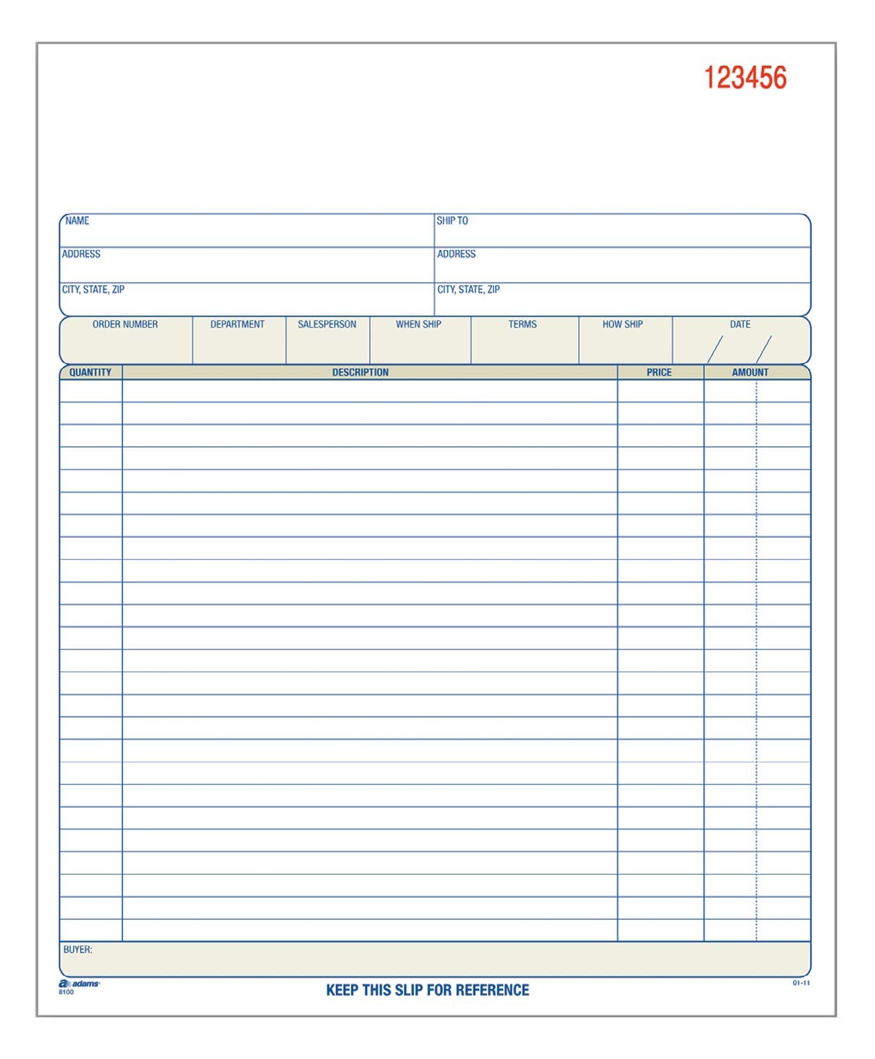 White Canary Pink Carbonless 3-Part Notebook 8-3/8 x 10-11/16 Inch Carbonless