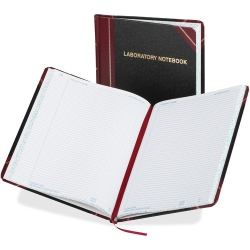 Boorum & Pease L21-300-R Laboratory Notebook Black/Red 8.13″ x 10.38″ 300 pages