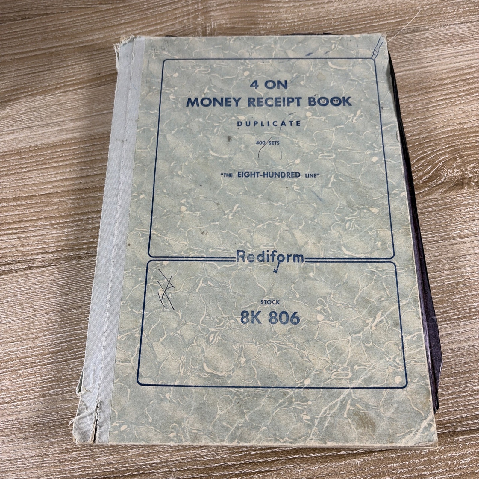 Vintage Rediform 4 ON Money Receipt Book Duplicate 400 Sets 8k 806