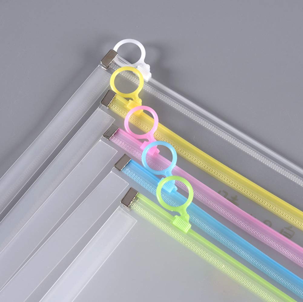 5Packs Clear Plastic Zip Envelopes 9 3/4 x 13 Letter File Document Paper 5pcs