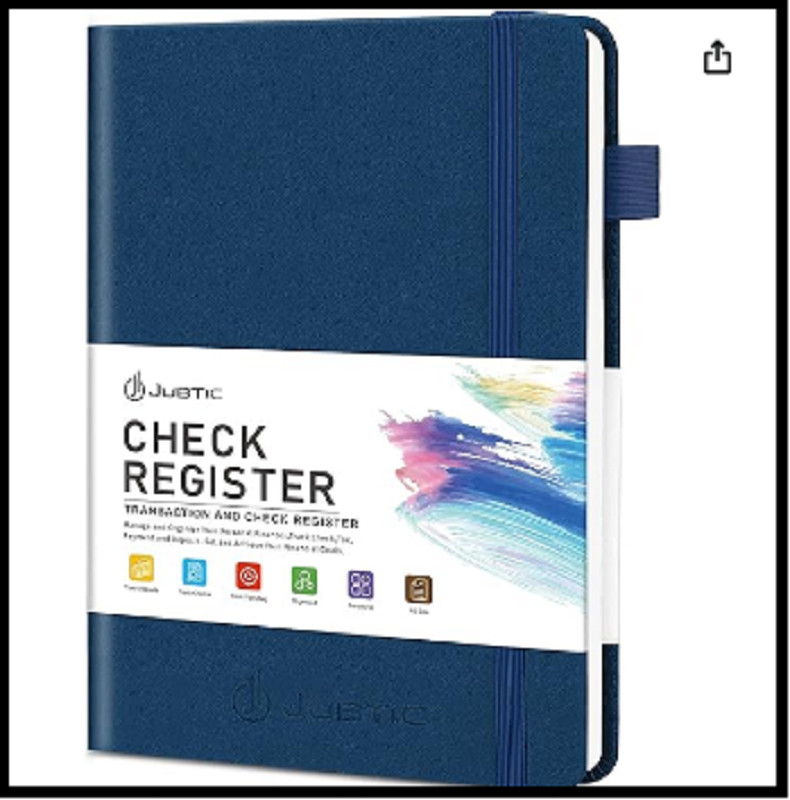 A5 Check Registers for Personal Checkbook Ledger Transaction Registers Log Book
