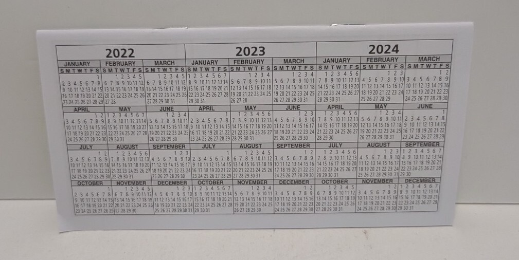 Large Print Check Register With Year Calendar