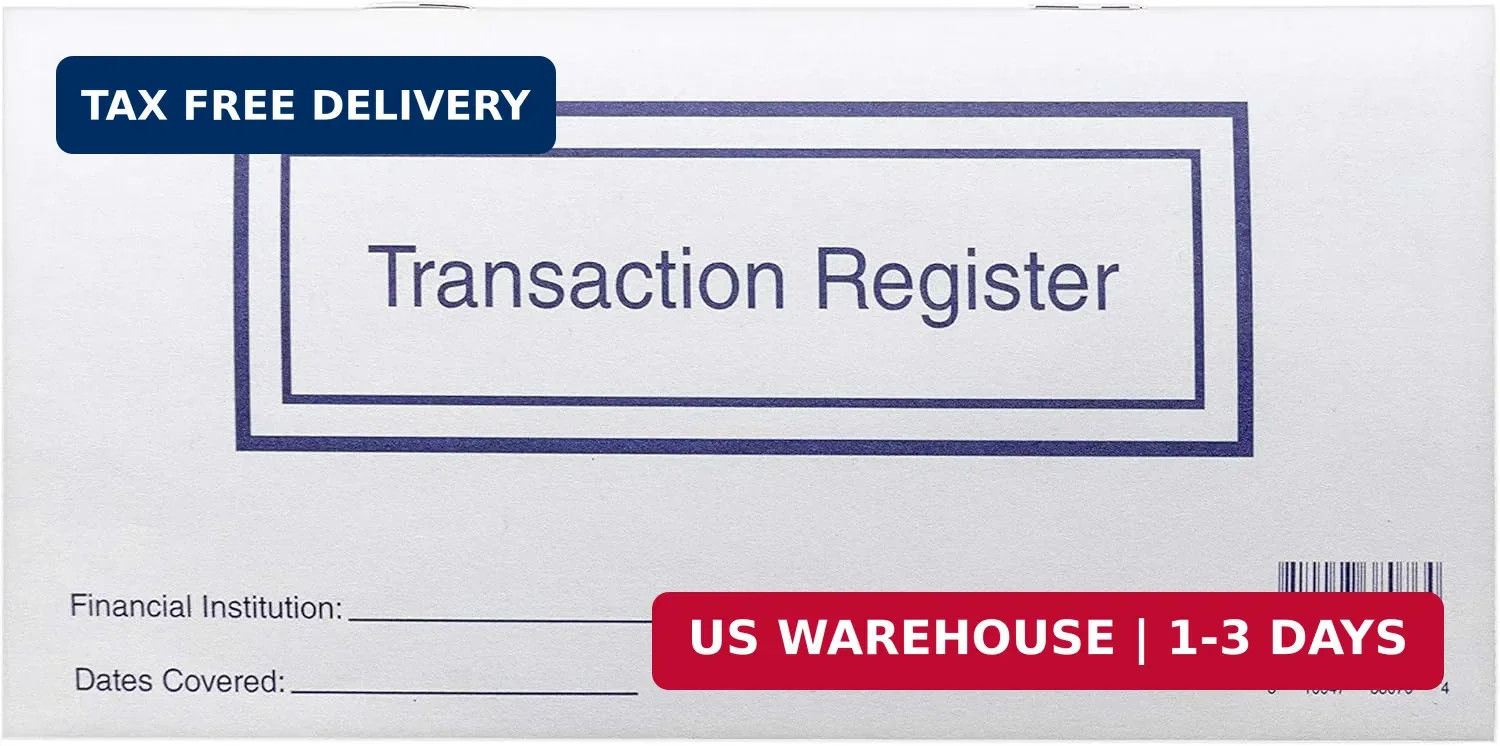 Checkbook Registers for Personal Checkbook, Transactions Ledgers, Pack of 10, 20