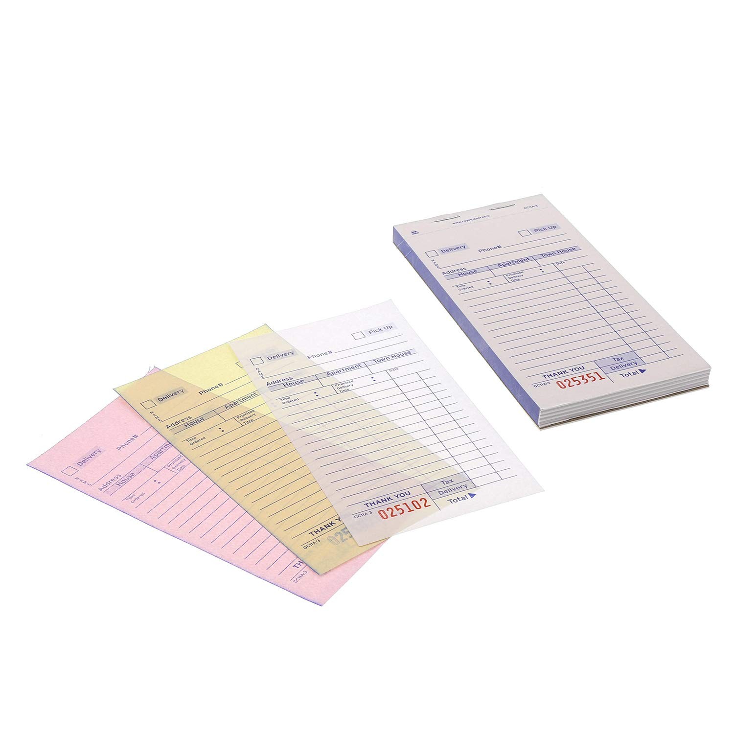Amercareroyal Guest Check Pad 14 Lines Three-Part Carbonless 3.4 X 6.69 50