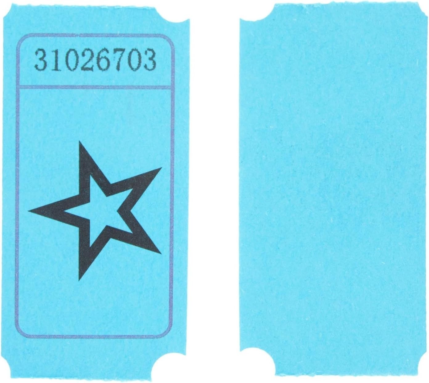 Raffle Tickets Roll – 2000-Count Blue Vintage Star – Perforated Stub Roll of …