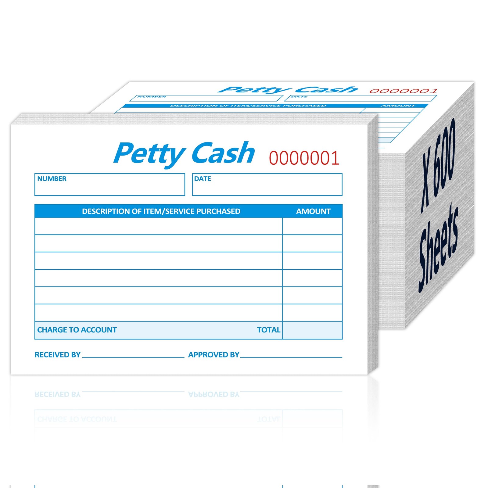 12 Pcs 600 Sheets Petty Cash Receipt Pad 3.5 x 5 Inch Rent Receipts Book…