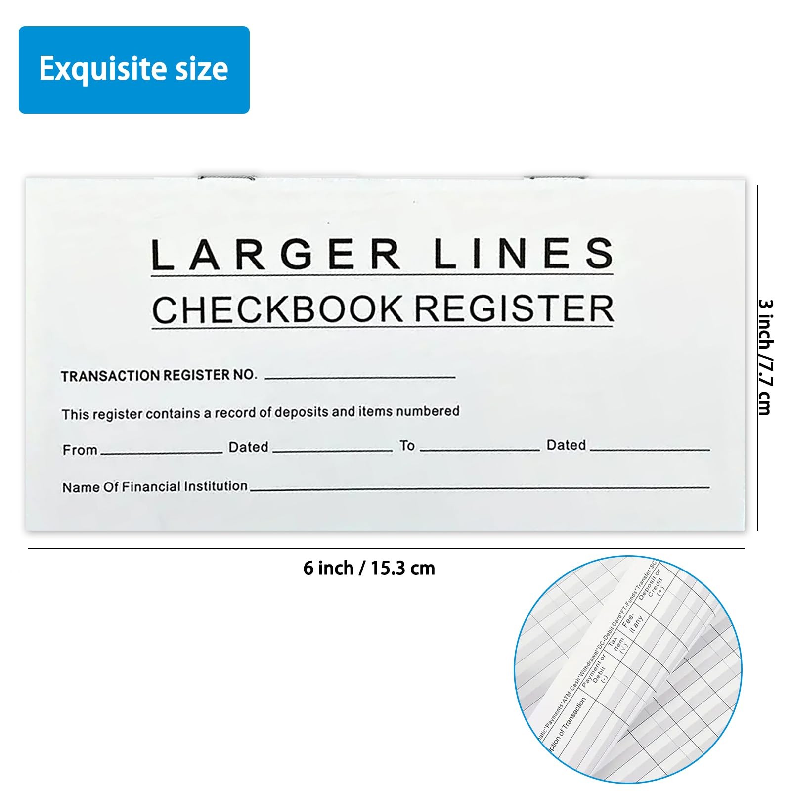 12 Pack Checkbook Register, Check Registers for Personal Checkbook, 6″ × 3″,…