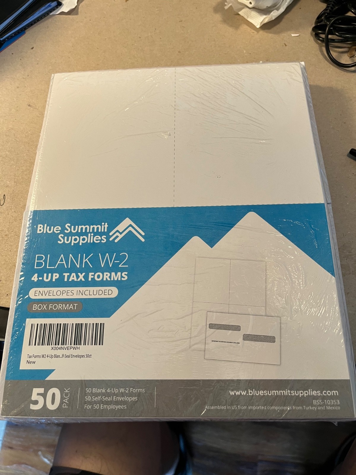 Blank W-2 4-Up Tax Forms (New)