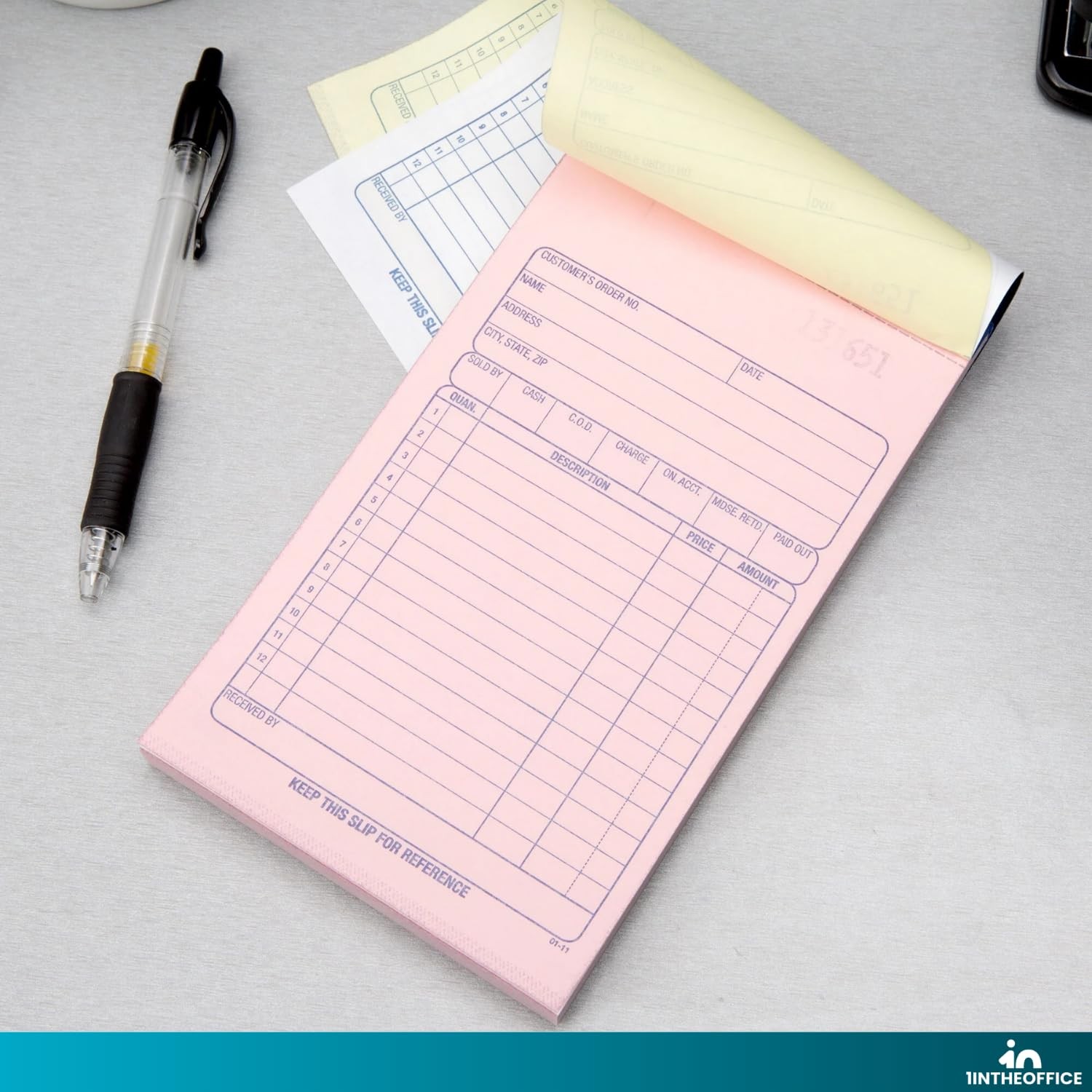 Blue Carbonless Sales Order Book 50 Sheets 3 Part Blue White Carbonless Forms