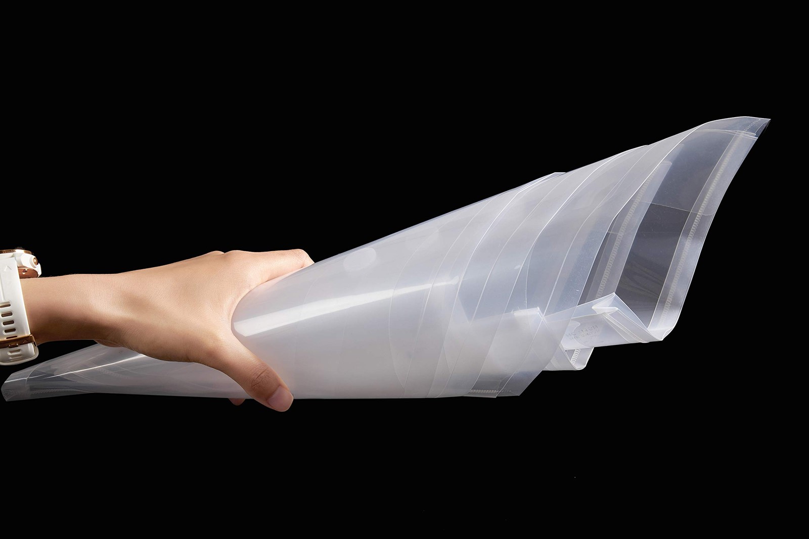 JIZISO 12 Pack Clear Plastic Envelopes Poly Expandable Transparent