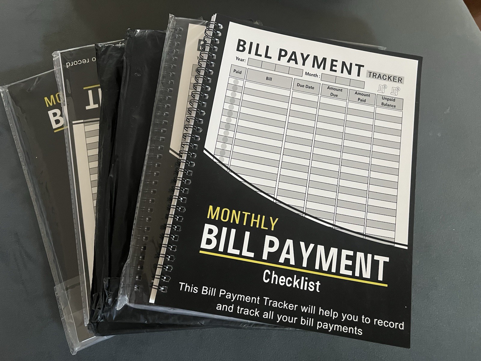 6pcsBill Tracker Notebook: Monthly Bill Payment Checklist – 8.5″ x 11″
