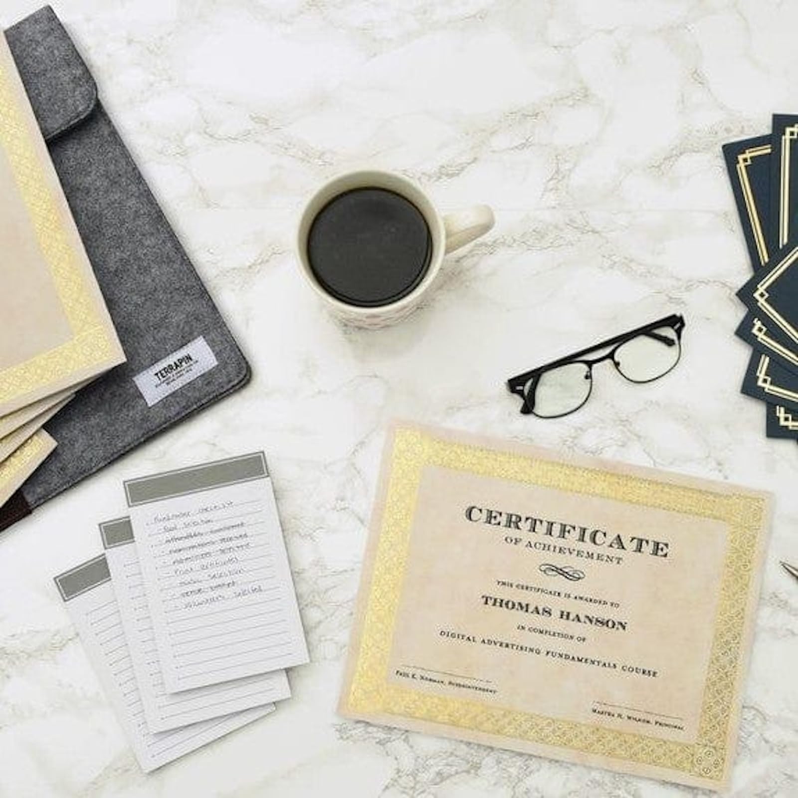 Gartner Studios Gold Foil Parchment Certificate 15 Count, w/Gold