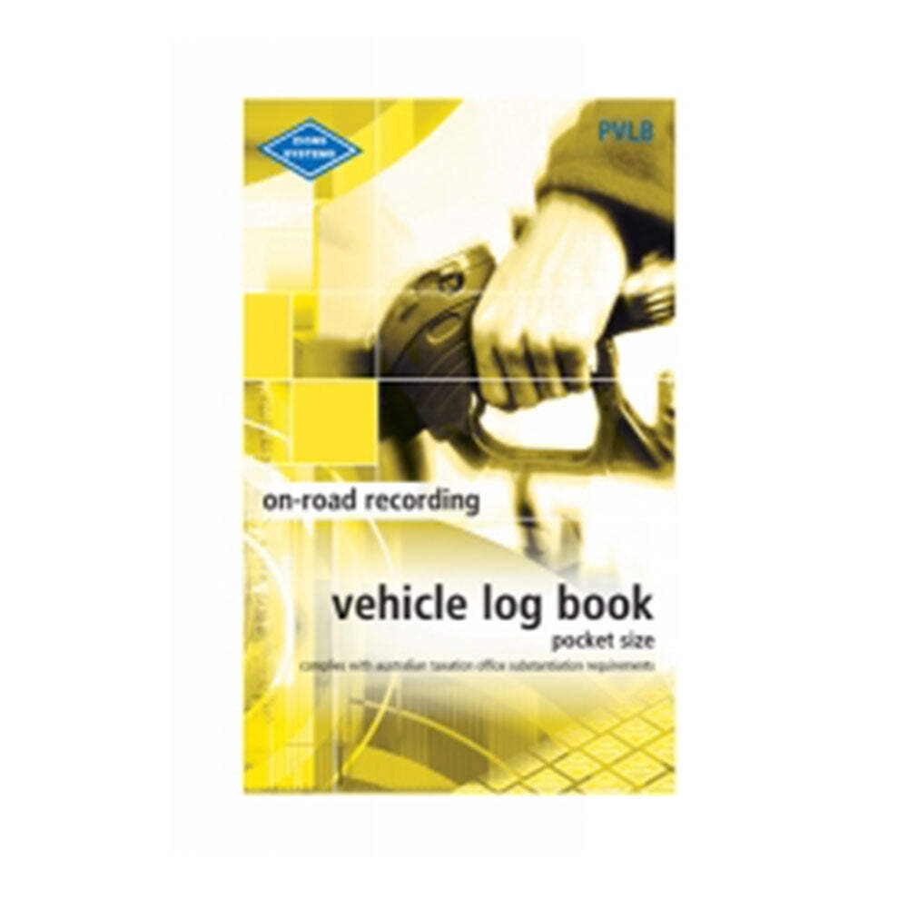 Zions Vehicle Log Book Compact Pocket Size 64 Pages Soft Cover High Quality