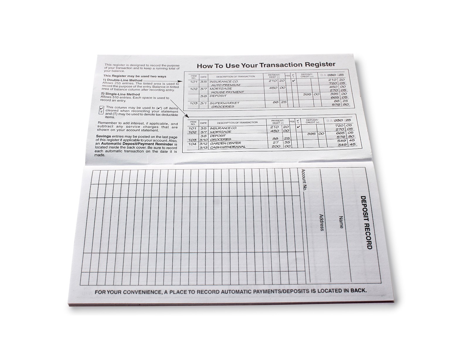 10 CHECKBOOK TRANSACTION REGISTER CALENDAR 2023-2024-2025 CHECK BOOK TOP QUALITY