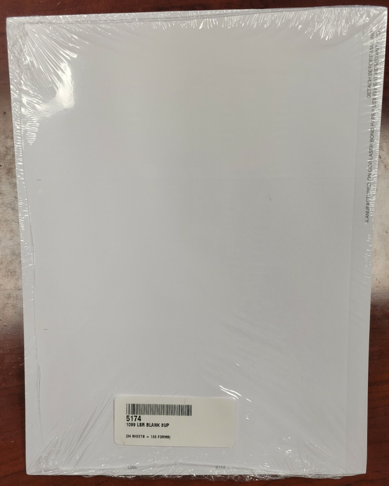 2023 IRS Tax Form 5174 – 1099/W2G Blank 3-Up No Backer w/Stub – 100 forms