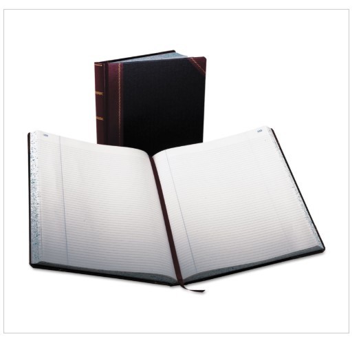 Boorum & Pease Columnar Accounting Book 12 Column Black Cover 150 Pages 10 1/8 x