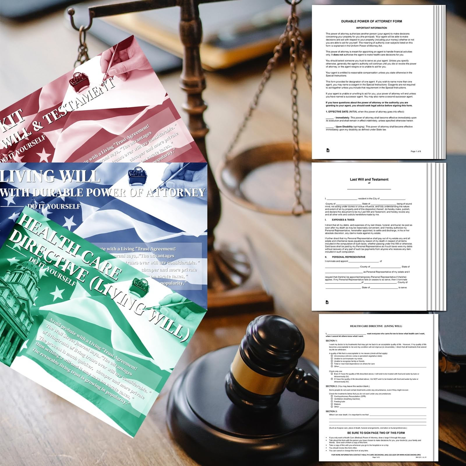 Legal Forms Kit Estate Planning Documents Durable Power Healthcare Directive Wil