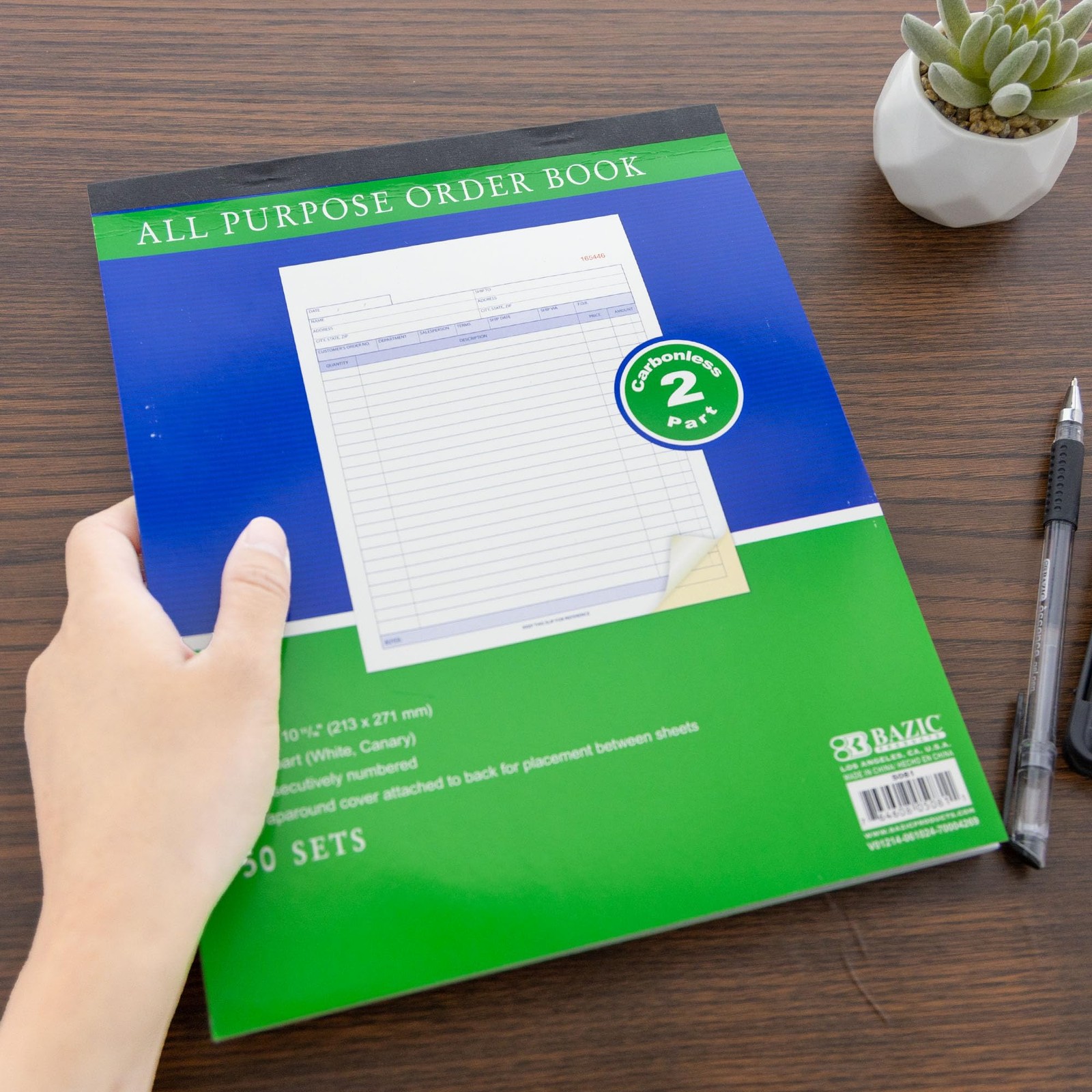 All Purpose Order Book, 50 Sets 8 3/8″ x 10 11/16″ 2Part Carbonless, White & …
