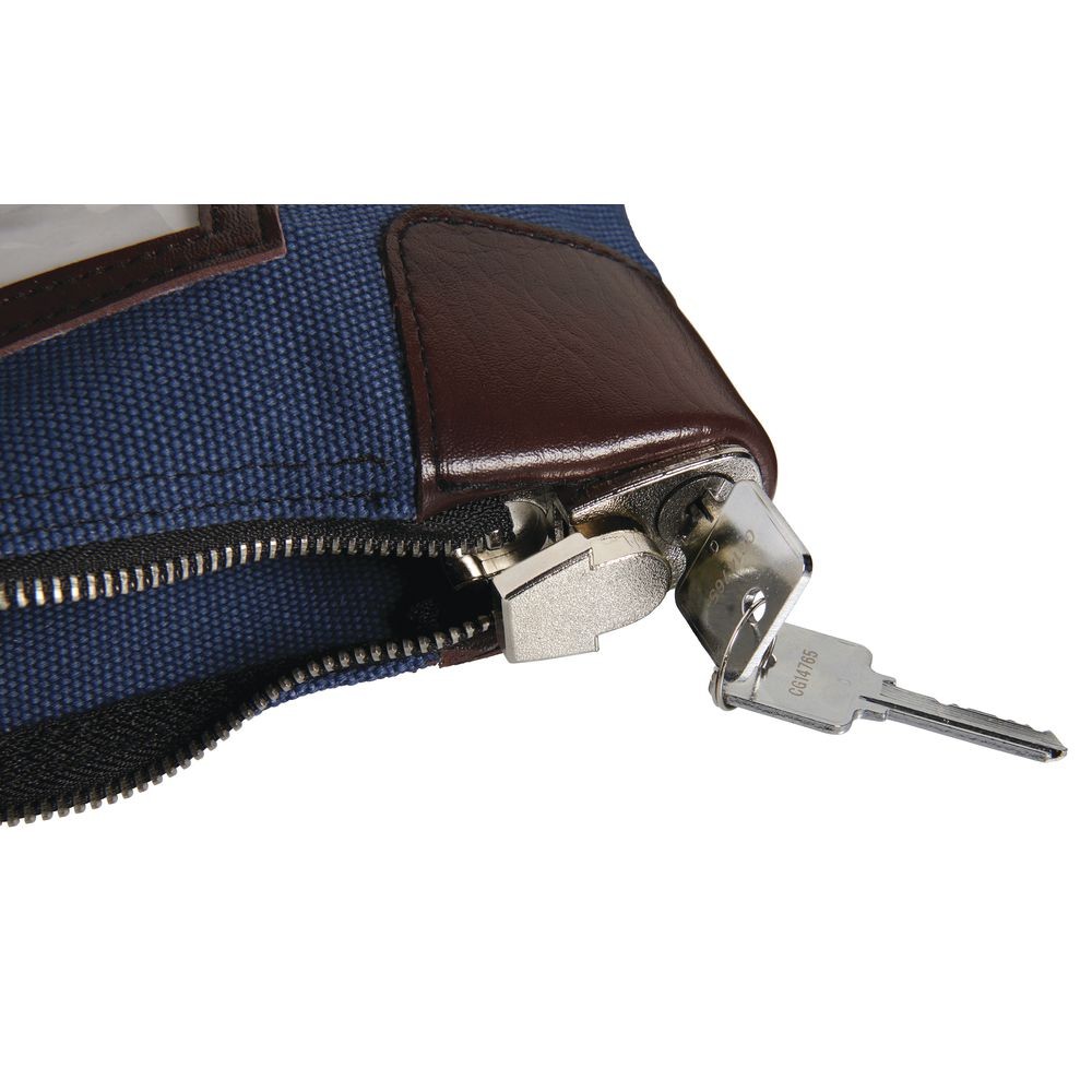 ControlTek 7-Pin Canvas Locking Night Deposit Bag, 8 1/2″ x 11″, Blue