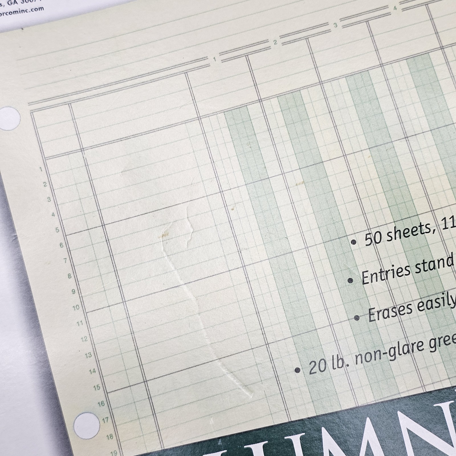 Norcom, Columnar Ledger Pad, 6 Columns, 8.5″ x 11″, Letter Size, 50 Sheets
