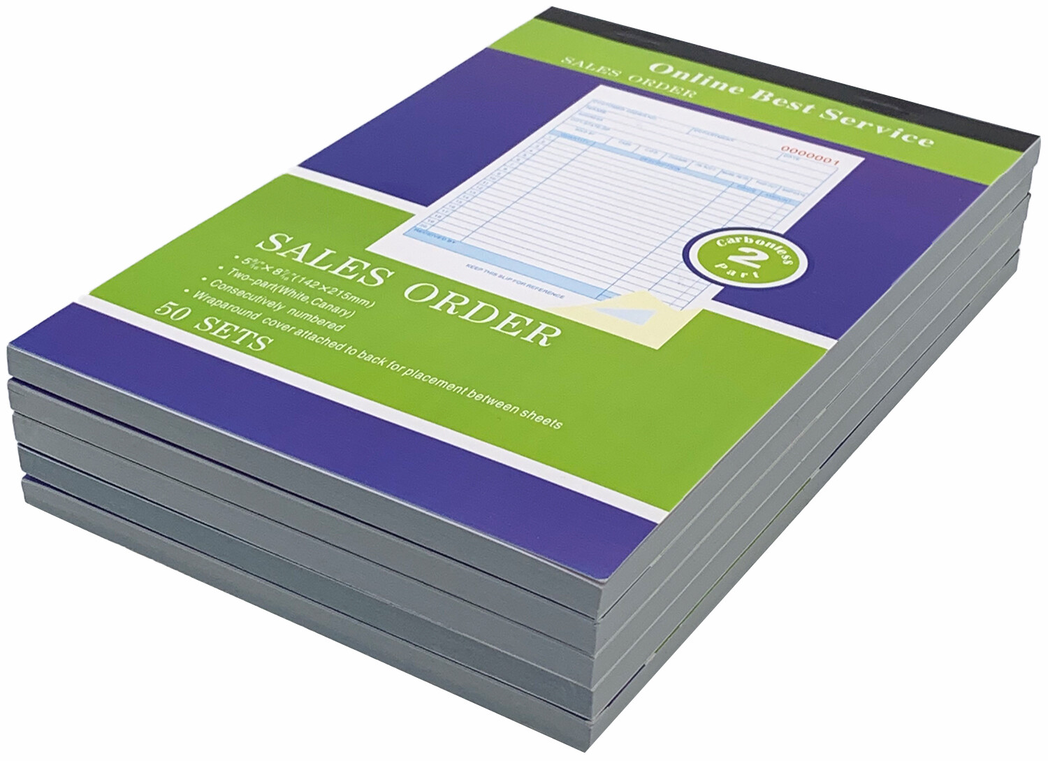 5 Pack – 30 Sets 5 9/16″ X 8 7/16″ 2-Part Carbonless Purchase Order