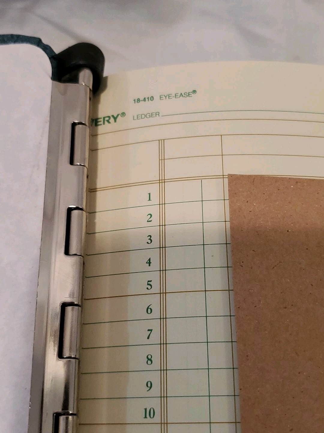 National Brand 2 Post Ledger Book Binder 94-049 Blue with Avery 18-410 Sheets