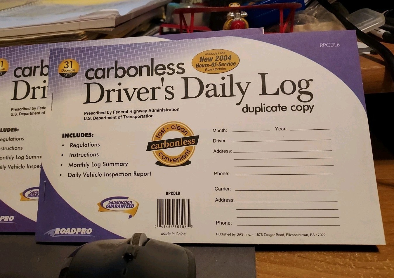 Lot of 2 Carbonless Driver’s Daily Log Books
