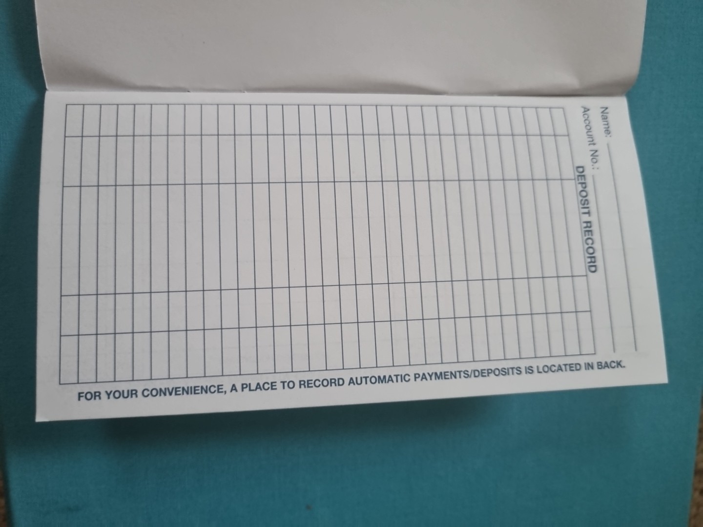 Wachovia Check Holder And blank Transaction Register