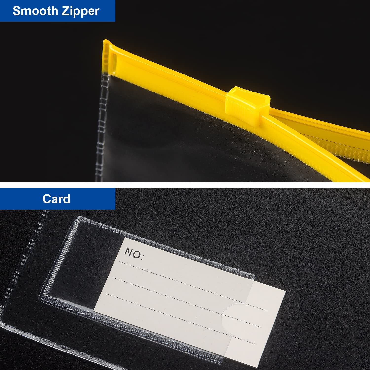 Tamaki 10 Pack Zipper Plastic Envelopes, Small A6, Clear