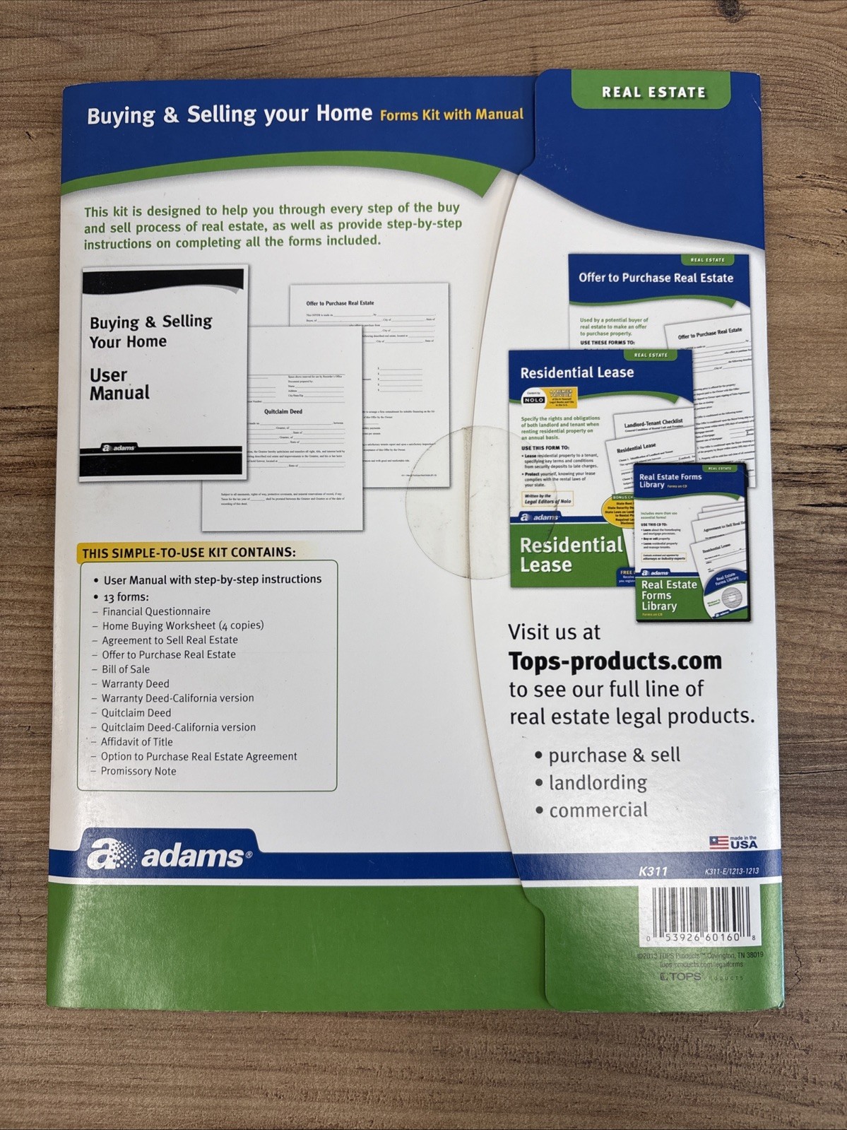 Adams Buying & Selling Your Home Kit, Forms Kit with Manual, K311