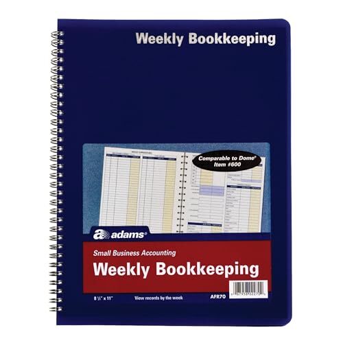 Bookkeeping Record Book, Weekly Format, 8.5 x 11 Inches, White (AFR70)