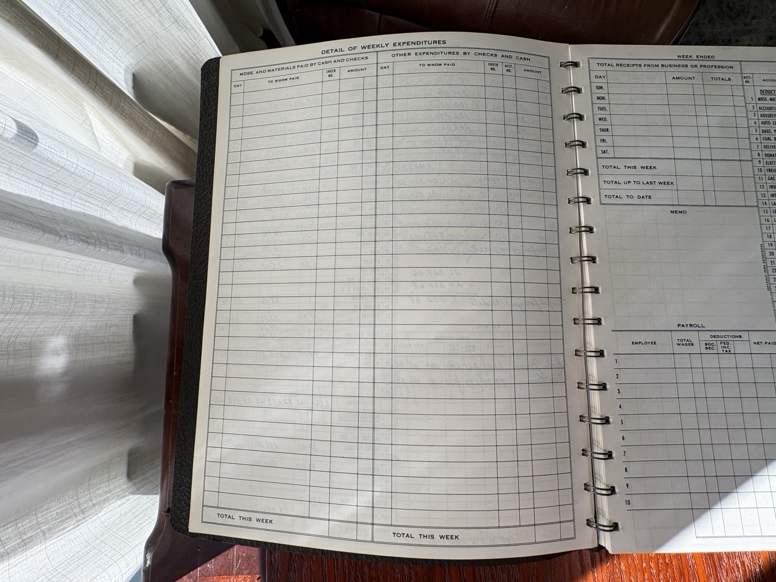 Vintage Dome Simplified Weekly Bookkeeping Record No 600 Unused Ledger Accounts