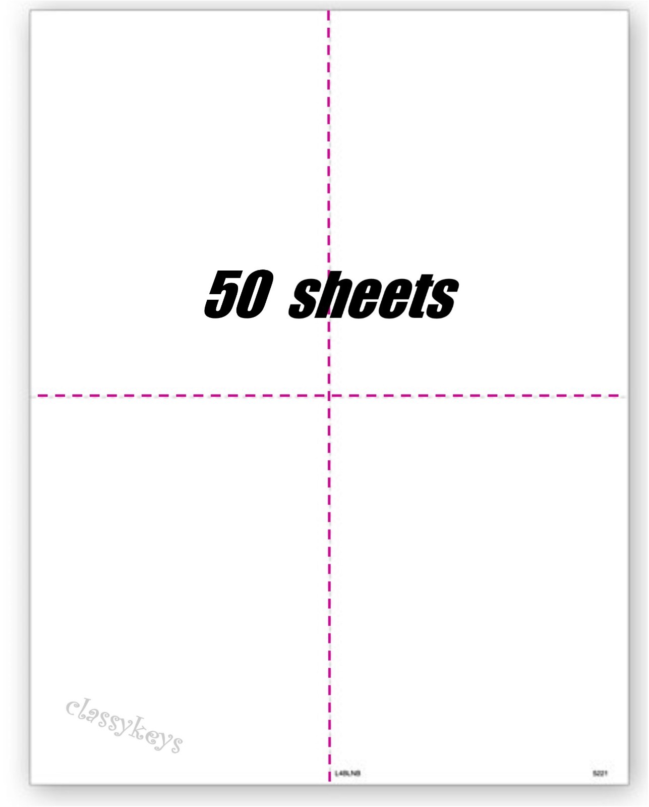Blank Tax Forms:: 4-up W-2, 50 sheets NO backer/instructions #TF5221 L4BLNB