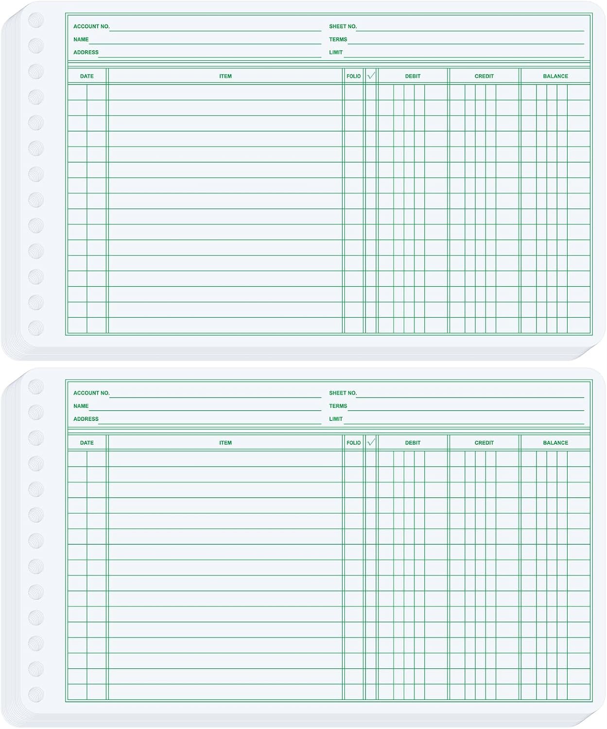 Skyygemm 200 Pcs Ledger Sheets 5″ X 8.5″ Extra Sheets Ledger Paper for Bookkeepi