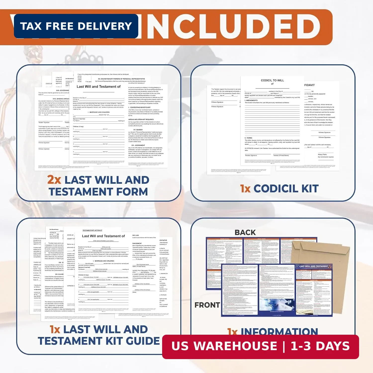 KING PRINT Last Will and Testament Kit 2026 – Legal Will, Trust Forms for Estate