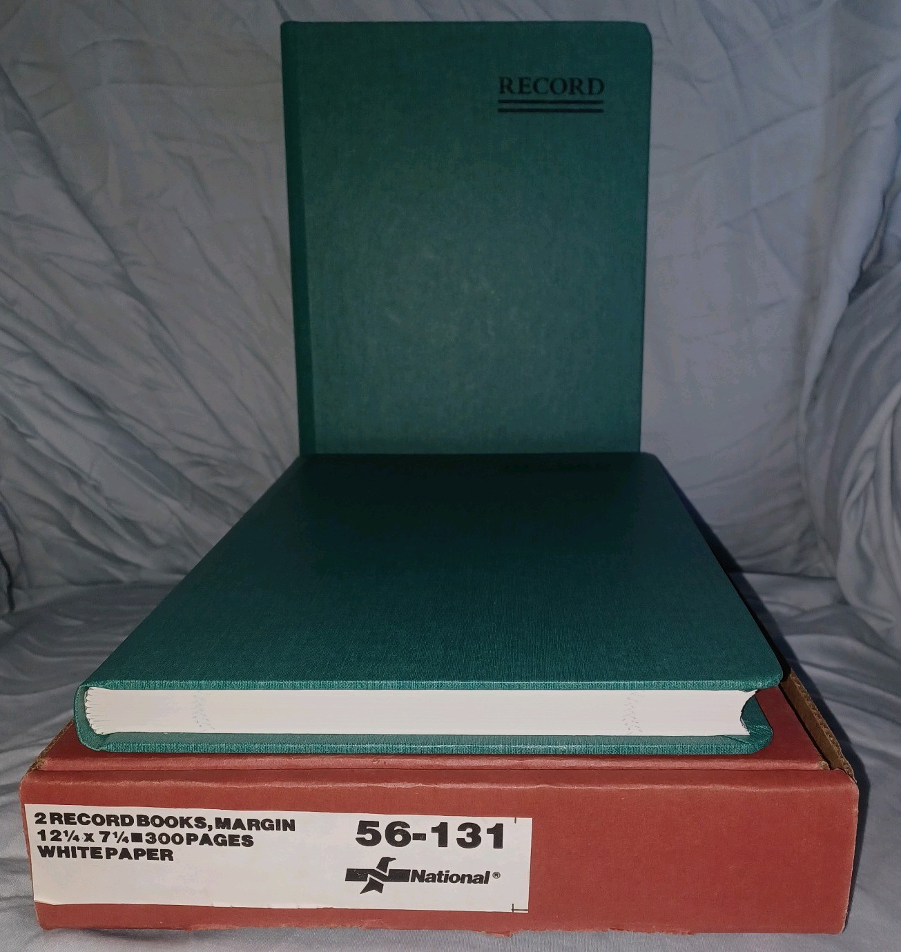National Brand 56-131 Record Book, 300 Pages, 7-1/4 x 12-1/4″ NIB, 2 Books