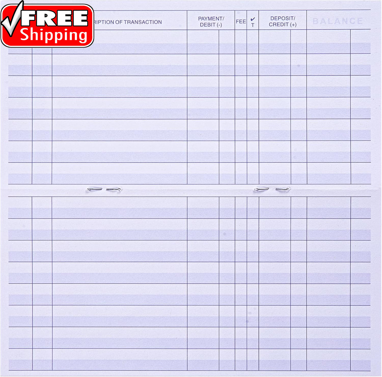 24 PCS Check Registers for Personal Checkbook, Easy to Read Checkbook Register