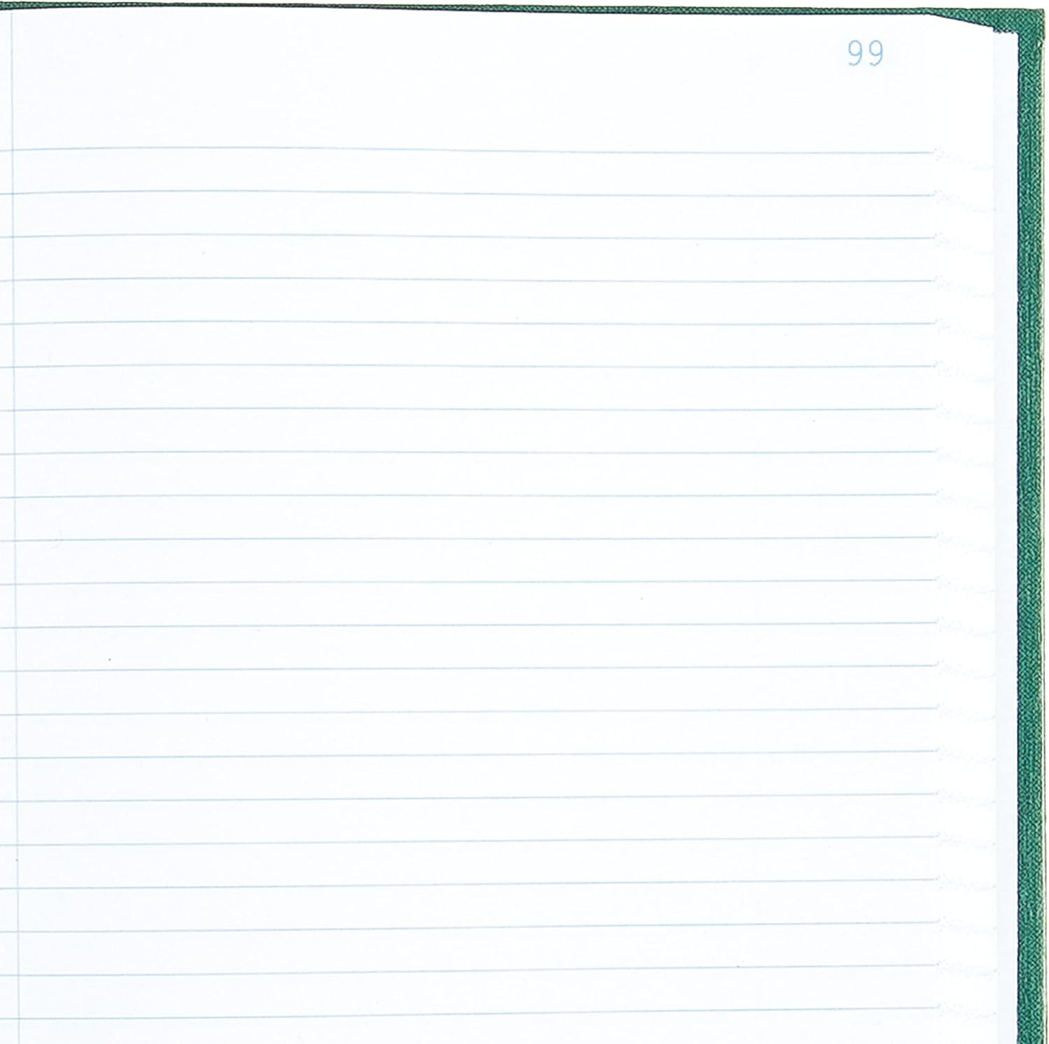 NATIONAL Emerald Series Record Book, Green Canvas Cover, 300 Pages, 12.125″ X 7.