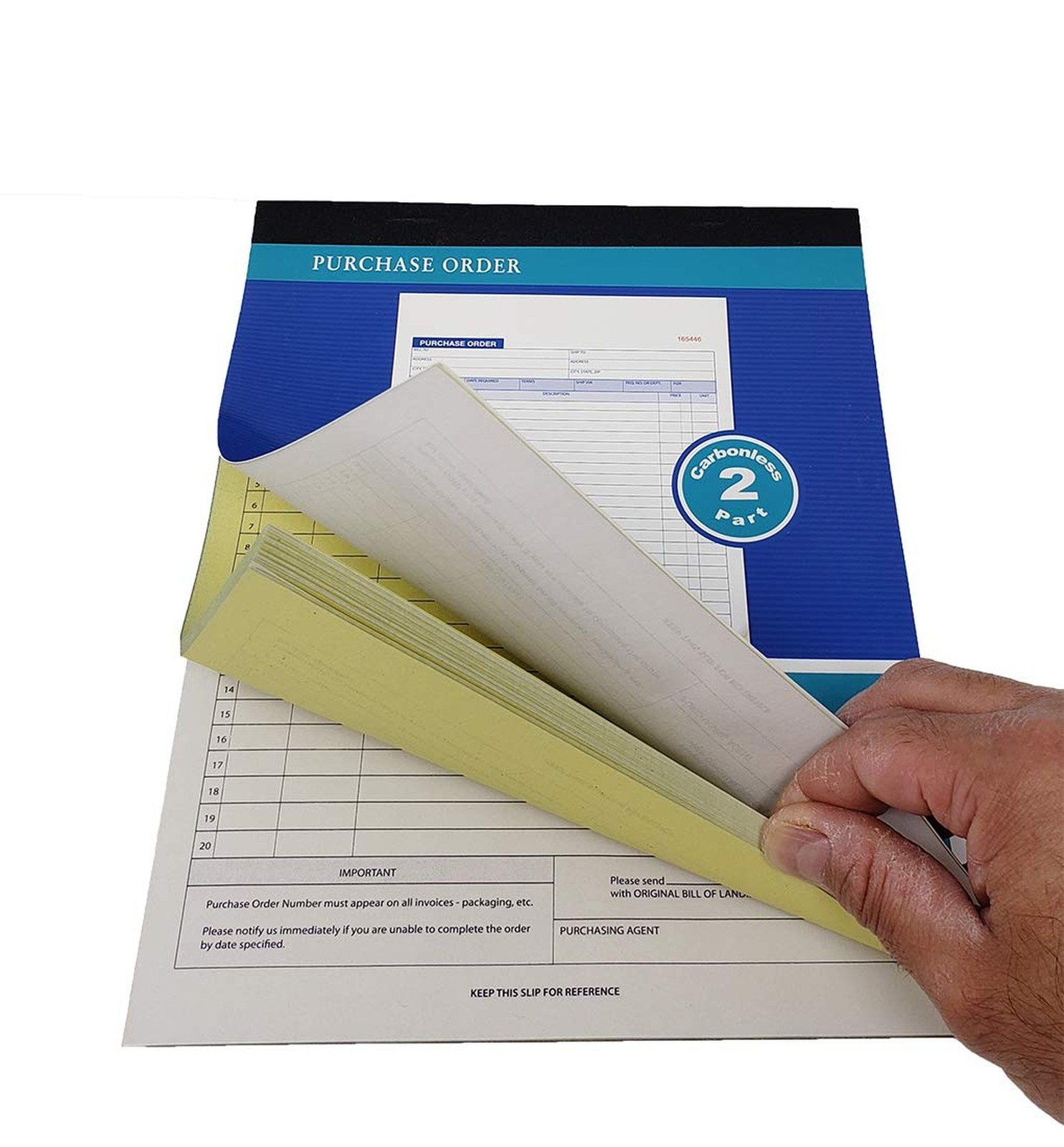 2-Part Carbonless Purchase Sales Order Book (4 Pack) Letter Size Almost 8.5 x…