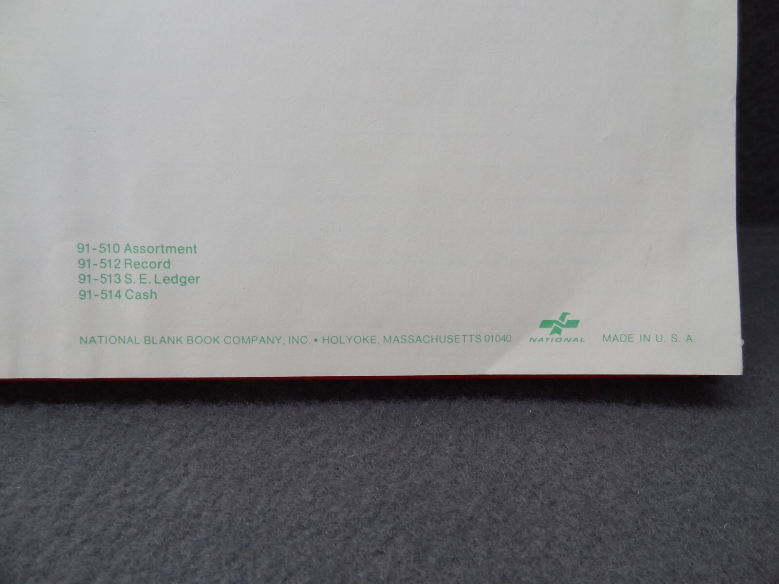 Simplex 91-513 63-Page S.E. Ledger Record Account VTG Red Bound Hardcover Book