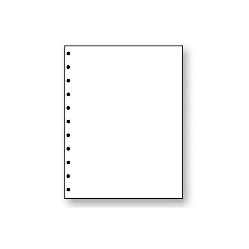 8-1/2” x 11″ Laser Cut Sheet, 20# White Stock, 11 Hole Velobind Punch (Carton
