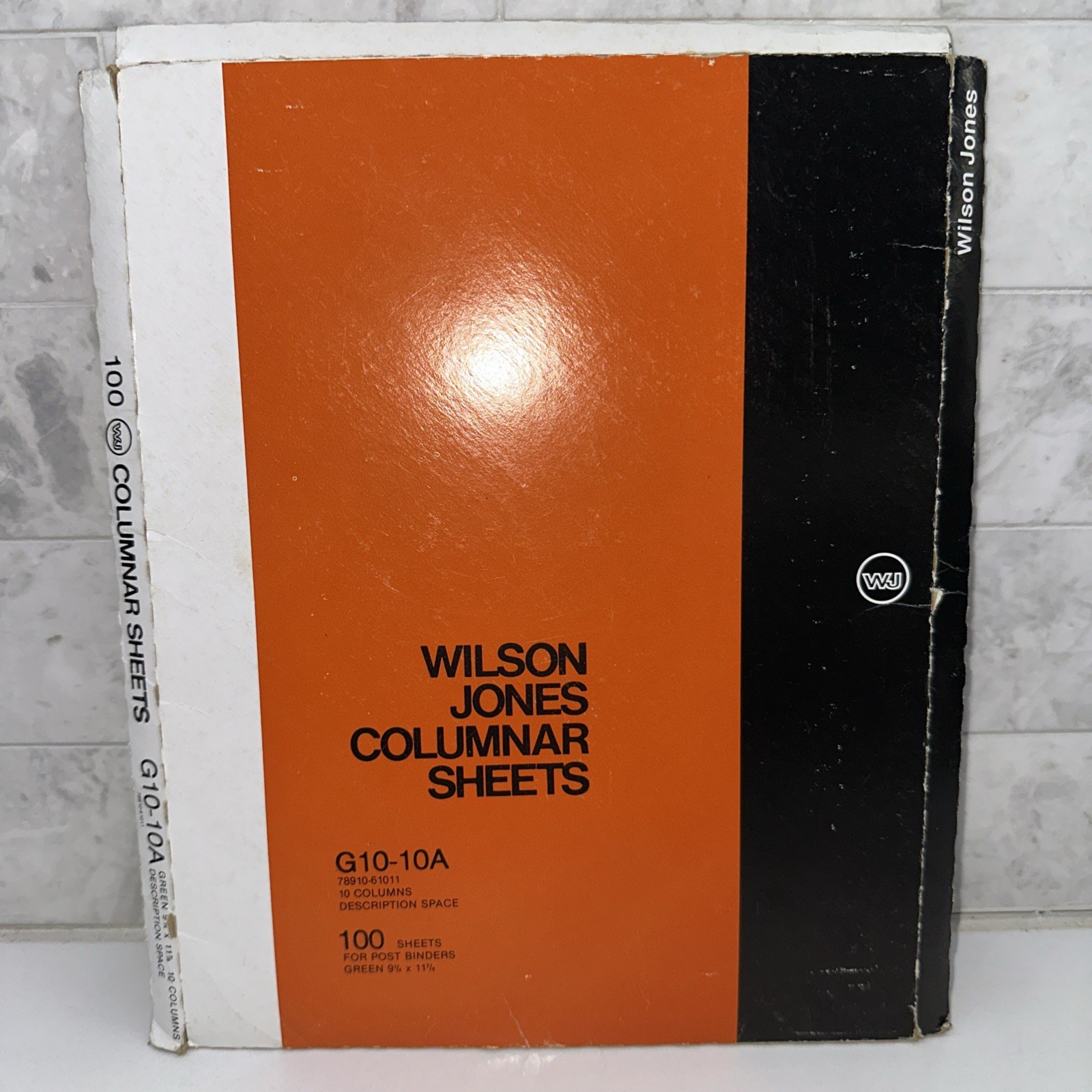 Wilson Jones G10-10A Columnar 26 Sheets 9 1/4 x11 7/8 Accounting Ledger Binder