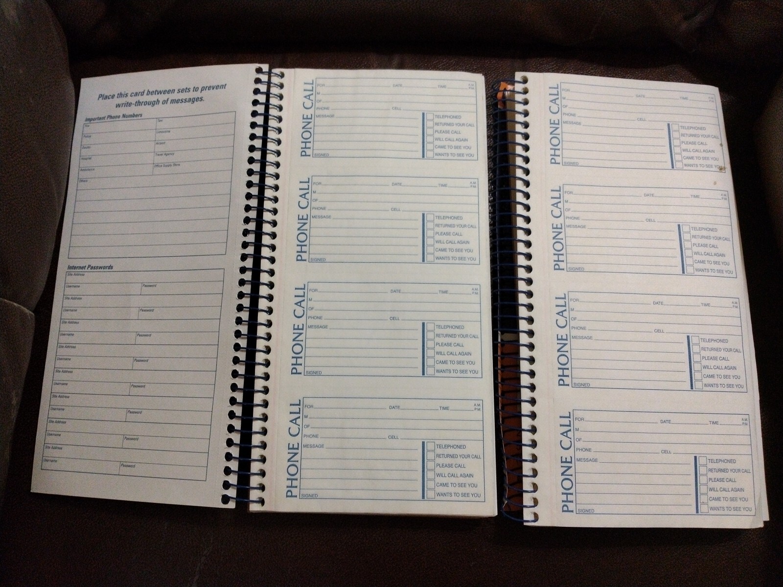 ADAMS PHONE MESSAGE BOOKLET SC1154D Lot of 2