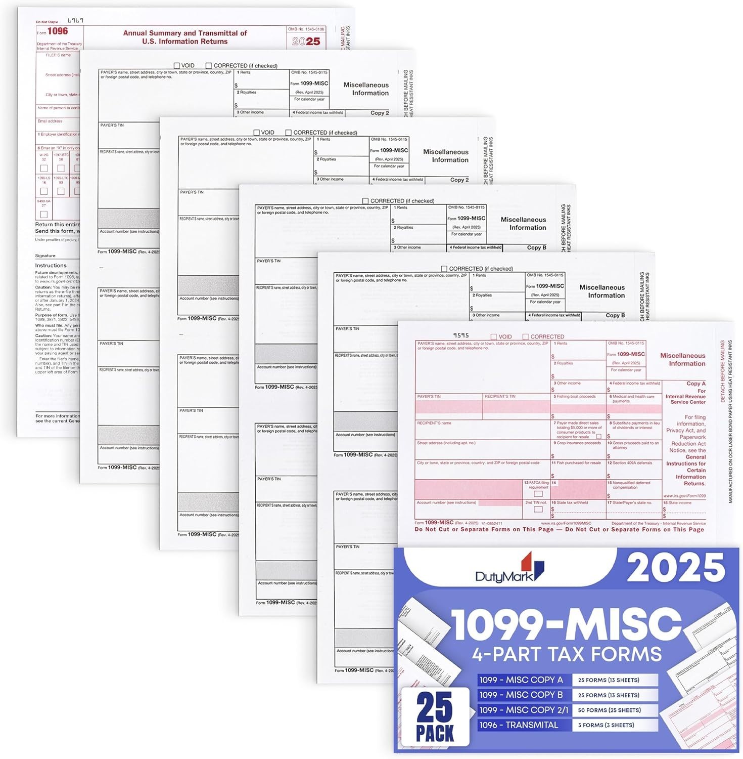 Complete 2025 1099 MISC Forms Kit for 25 – Hassle-Free Tax Preparation